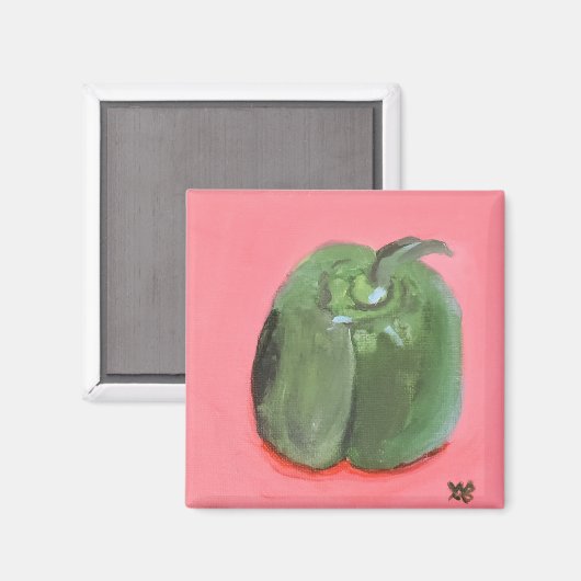 Groene Paprika Magneet (Voorkant / Achterkant)