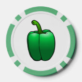 Groene Paprika Poker Chips (Achterkant)