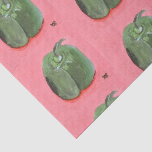 Groene Paprika Tissuepapier (Detail)