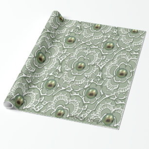 Groene parelpatroon cadeauverpakking cadeaupapier