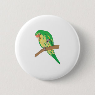 groene parkiet ronde button 5,7 cm