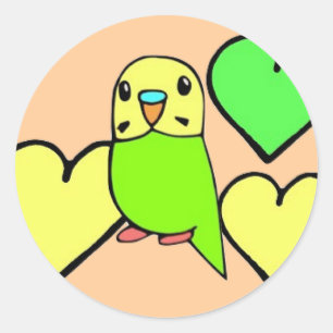 Groene Parkiet Stickers