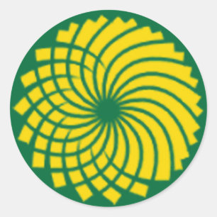 GROENE PARTIJ RONDE STICKER