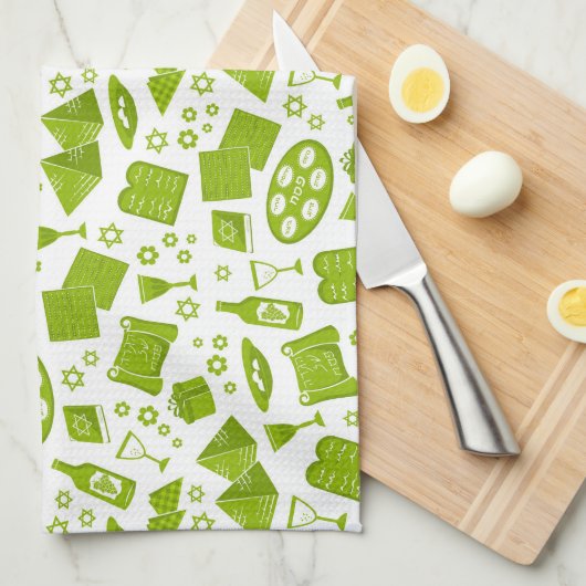 Groene Pasen Theedoek (Quarter Fold)