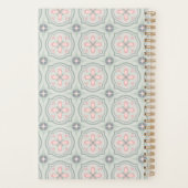 Groene Pastel Bloemtegels Planner (Achterkant)