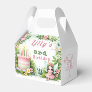 Groene pastel fee verjaardag - bedankdoosjes