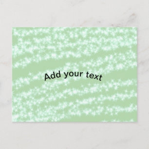 Groene pastel glitters glans naam tekst boho retro feestdagenkaart