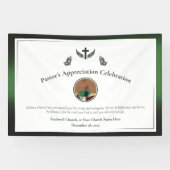 Groene Pastor Waardering Celebration Event Spandoek (Horizontaal)