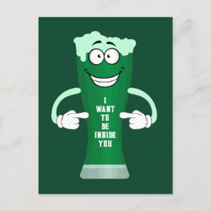 Groene Patrick's Beer Funny Gezegde Patrick's Day Briefkaart