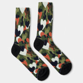Groene Patroon Hart Camouflage Sokken (Rechts)