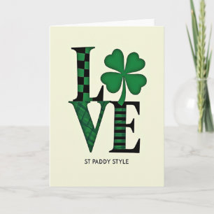 Groene Patroon Liefdeskaart Kaart