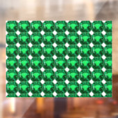 Groene Patroon Smaragd Raamsticker (Vel 2)