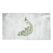 Groene Peacock Persoonlijke Kussenslopen (Achterkant-Links)