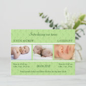 Groene Pearl Twins-aankondiging Aankondiging (Staand voorkant)