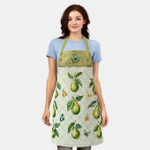 Groene peer en Vlinder Zomer Schort (Gedragen)