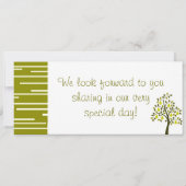 Groene peer fruit instapkaart bruiloft uitnodiging (Achterkant)