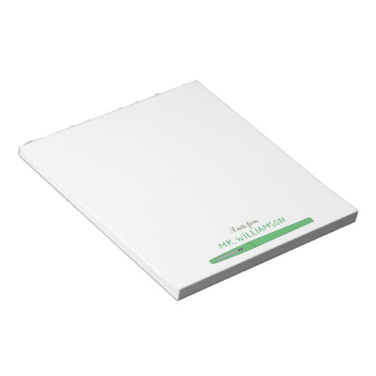 Groene Pen Doodle | een nota van | Notitieblok voo (Schuin)
