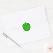 Groene peper ronde sticker (Envelop)
