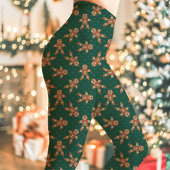 Groene peperkoek Man Polka Dot Kerstmis Leggings