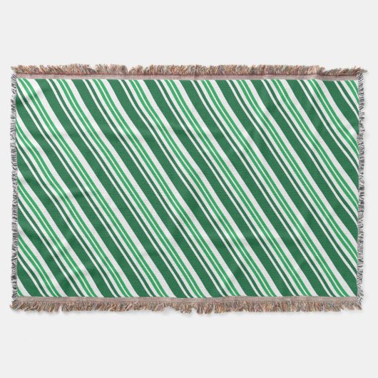 Groene Peppermint Stripe Deken (Voorkant)