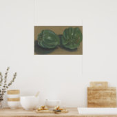 Groene Peppers Poster (Keuken)