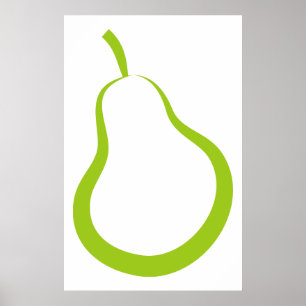 Groene peren poster