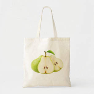 Groene peren tote bag