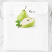 Groene peren vierkante sticker (Tas)