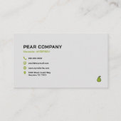 Groene peren visitekaartje (Achterkant)