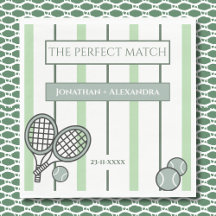 Groene Perfect Match Tennis Koppels Bruidsfeest