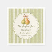 Groene Perfect Pair Pear Bruiloftfeest Servetten (Voorkant)