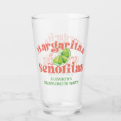 Groene Perzik Margaritas met mijn Señoritas Feestj Glas (Achterkant)