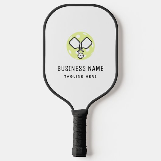 Groene Pickleball-Logo bedrijfsnaam en aangepaste Pickleball Paddle (Achterkant)