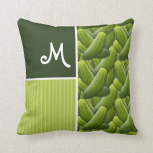 Groene Pickles; Pickle Pattern Kussen