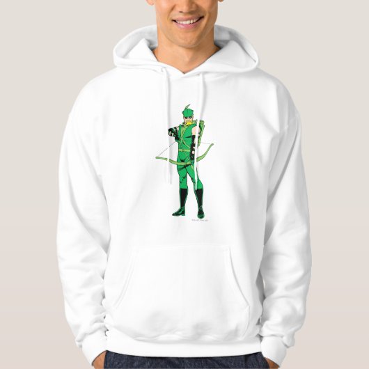 Groene Pijl die met Bow staat Hoodie (Voorkant)