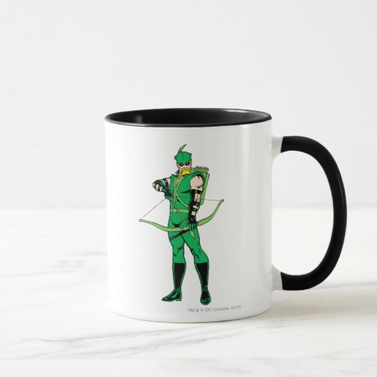 Groene Pijl die met Bow staat Mok (Rechts)