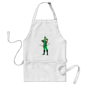 Groene Pijl die met Bow staat Standaard Schort