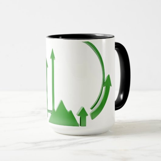Groene pijlen verplaatsen. mok (Voorkant rechts)