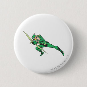 Groene pijlforellen ronde button 5,7 cm