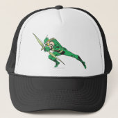 Groene pijlforellen trucker pet (Voorkant)