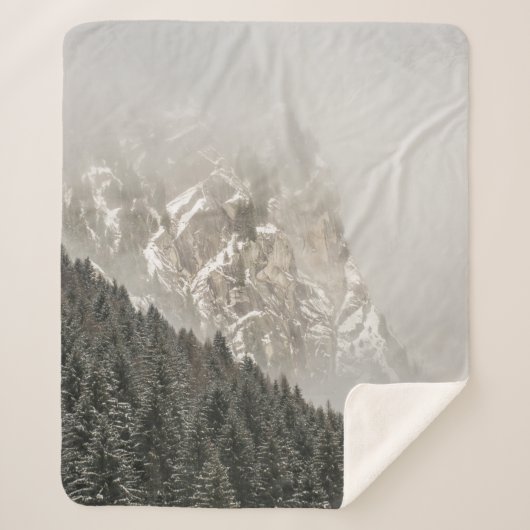 GROENE PIJNBOMEN SHERPA DEKEN (Voorkant)