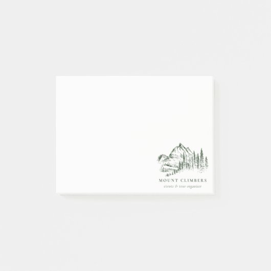 Groene Pine Bossen bergketklimmer Post-it® Notes (Voorkant)