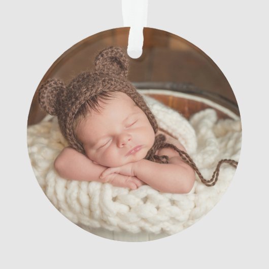 Groene Pine First Kerstmis Grootouders PHOTO BACK Ornament (achterkant)