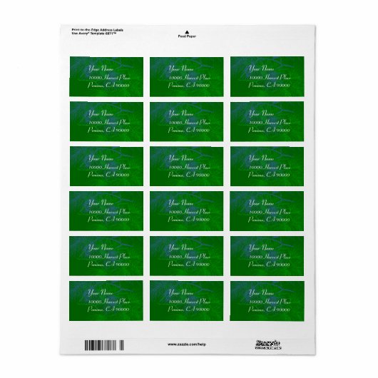 Groene Pine Simple Holiday-Adresetiketten Etiket (Full Sheet)