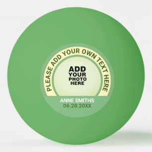 Groene Ping Pong Bal met Foto Pingpongballen
