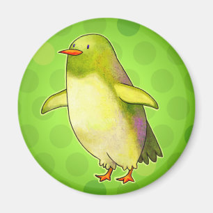 Groene pinguïn met Dot Magnet Magneet