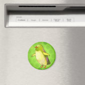 Groene Pinguïn met stippelmagneet Magneet (Insitu (Vaatwasser))