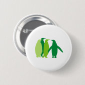Groene pinguïns ronde button 5,7 cm (Voorkant /achterkant)