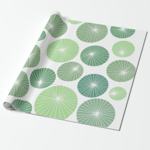 Groene Pinwheels 1950 Cadeaupapier
