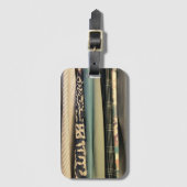 Groene plaid n prints bagagelabel (Voorkant (verticaal))